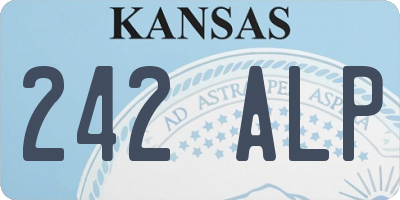 KS license plate 242ALP