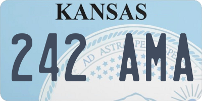 KS license plate 242AMA