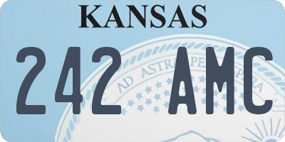 KS license plate 242AMC