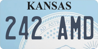KS license plate 242AMD