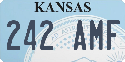 KS license plate 242AMF