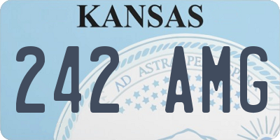 KS license plate 242AMG