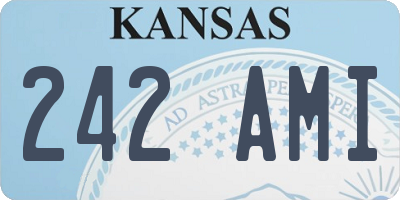 KS license plate 242AMI