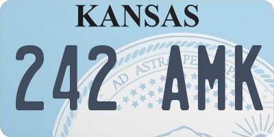 KS license plate 242AMK