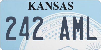 KS license plate 242AML