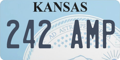 KS license plate 242AMP