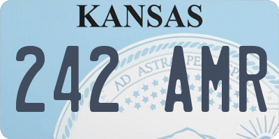 KS license plate 242AMR