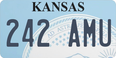 KS license plate 242AMU
