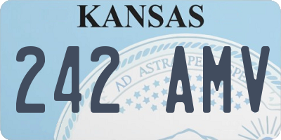 KS license plate 242AMV