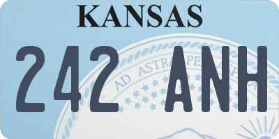 KS license plate 242ANH