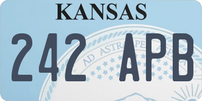KS license plate 242APB