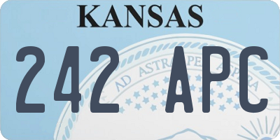 KS license plate 242APC