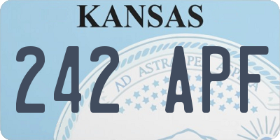 KS license plate 242APF