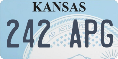 KS license plate 242APG