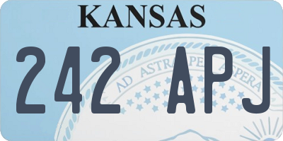 KS license plate 242APJ