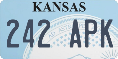 KS license plate 242APK