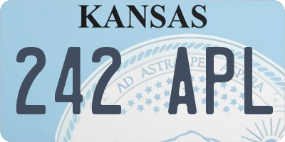 KS license plate 242APL