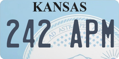 KS license plate 242APM
