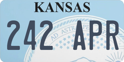 KS license plate 242APR