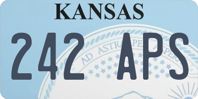 KS license plate 242APS