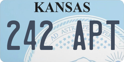 KS license plate 242APT