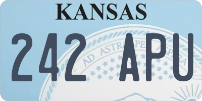 KS license plate 242APU