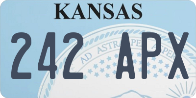 KS license plate 242APX