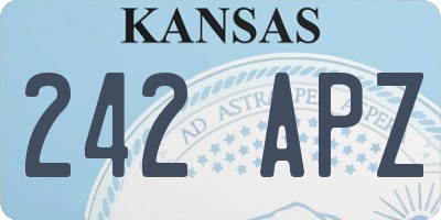 KS license plate 242APZ