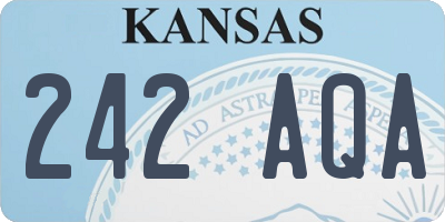 KS license plate 242AQA
