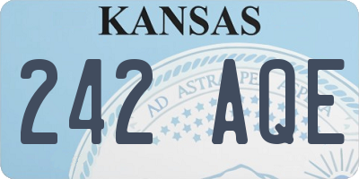 KS license plate 242AQE