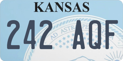 KS license plate 242AQF