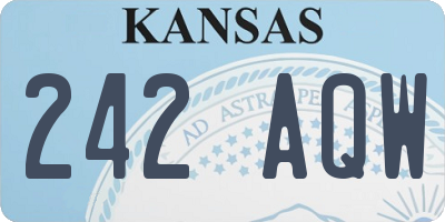 KS license plate 242AQW
