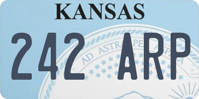 KS license plate 242ARP