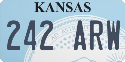 KS license plate 242ARW