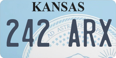 KS license plate 242ARX