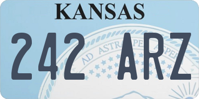 KS license plate 242ARZ