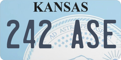 KS license plate 242ASE