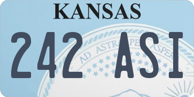 KS license plate 242ASI