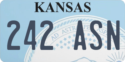 KS license plate 242ASN