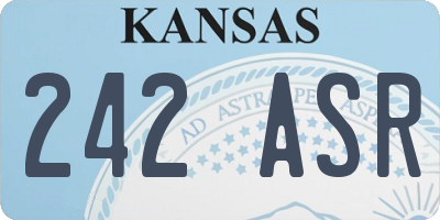 KS license plate 242ASR