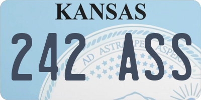 KS license plate 242ASS