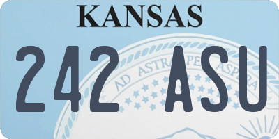 KS license plate 242ASU