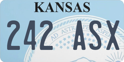 KS license plate 242ASX