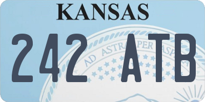 KS license plate 242ATB