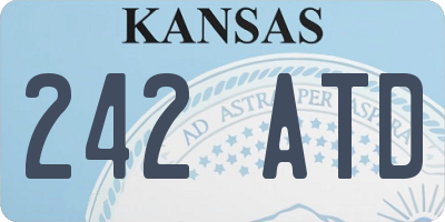 KS license plate 242ATD