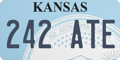 KS license plate 242ATE