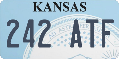 KS license plate 242ATF