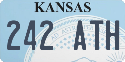 KS license plate 242ATH