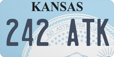 KS license plate 242ATK