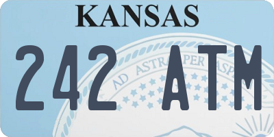 KS license plate 242ATM
